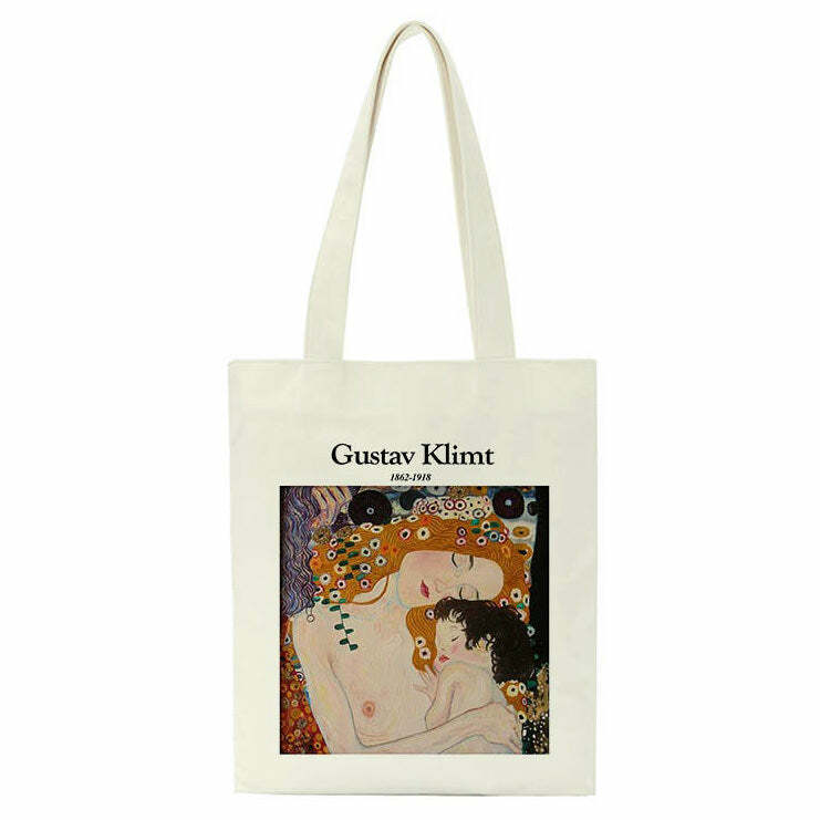 Gustav Klimt-Inspired Y2K Aesthetic Shoulder Bag for Trendy Outfits