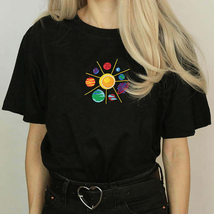 Heliocentrism Graphic Tee - Y2K Aesthetic Cute Top for Trendy Outfits