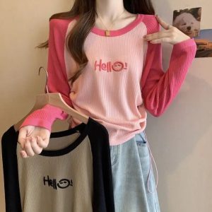 Hello Sunshine Colorblock Top - Y2K Aesthetic Cute Top for Trendy Looks