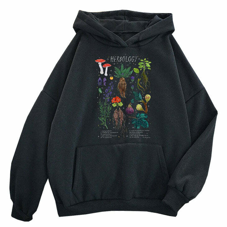 Herbology Hoodie: Y2K Aesthetic Comfy Top for Cozy Fall Vibes