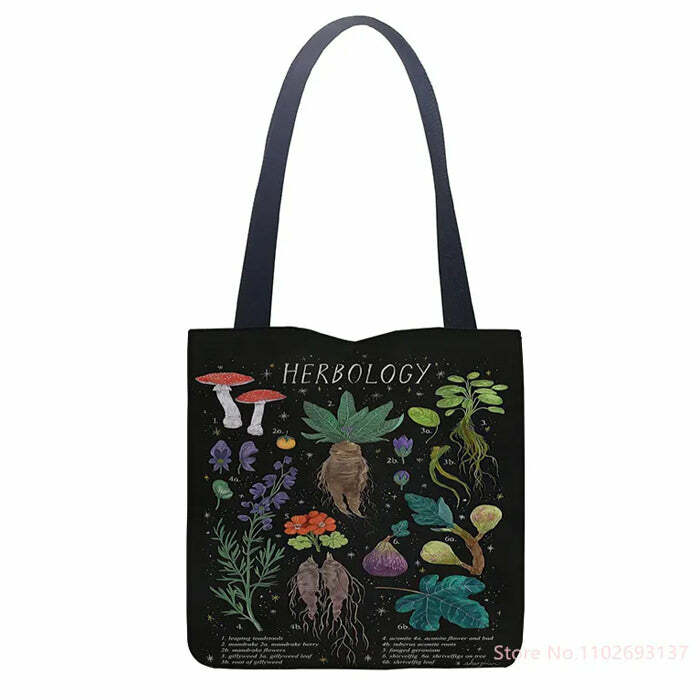 Herbology Shoulder Bag: Y2K Aesthetic Chic for Coquette & Grunge Styles