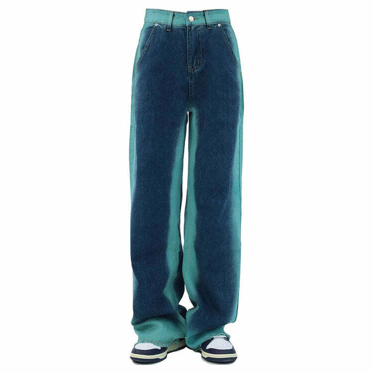 Hit The Charts Y2K Wide Leg Jeans for Grunge and Coquette Aesthetics