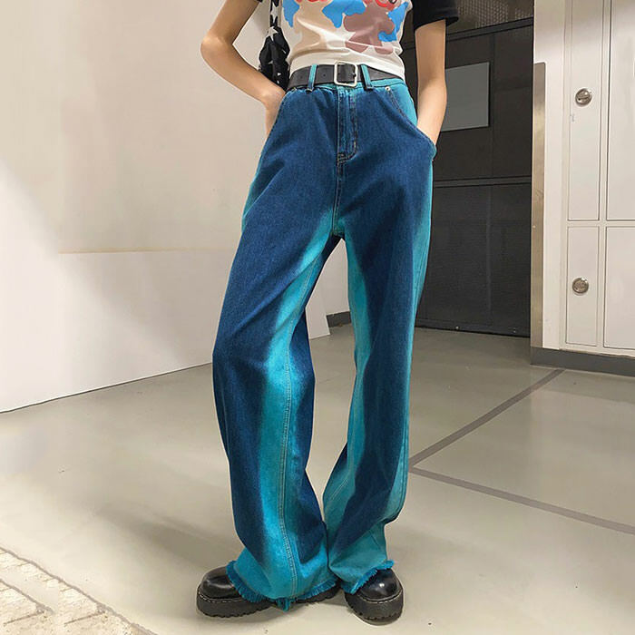 Hit The Charts Y2K Wide Leg Jeans for Grunge and Coquette Aesthetics