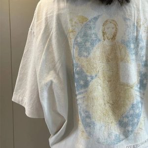 Holy Mother Graphic T-Shirt - Y2K Aesthetic Cute Top for Grunge Style