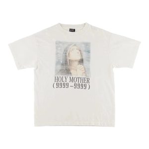 Holy Mother Graphic T-Shirt - Y2K Aesthetic Cute Top for Grunge Style