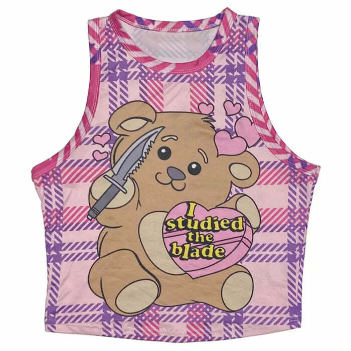 I Studied The Blade Y2K Baby Tee - Cute Grunge Aesthetic Top