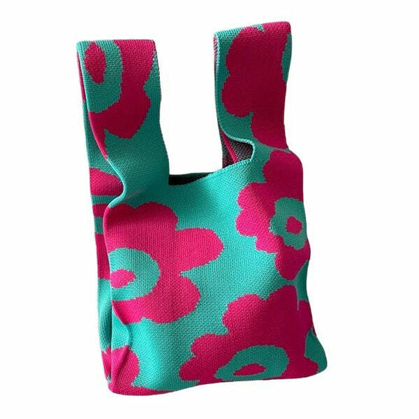 Indie Aesthetic Floral Tote Bag for Y2K and Coquette Style Lovers