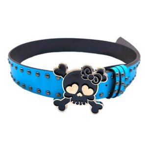 Kawaii Goth Skull Belt for Y2K Aesthetic and Grunge Style Outfits