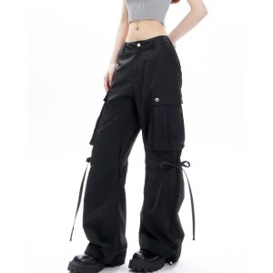 Lavender Dream Y2K Cargo Pants for Coquette and Grunge Aesthetic Styles