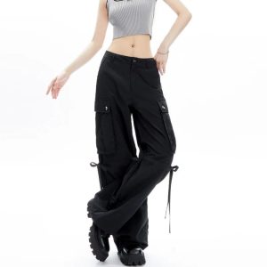 Lavender Dream Y2K Cargo Pants for Coquette and Grunge Aesthetic Styles