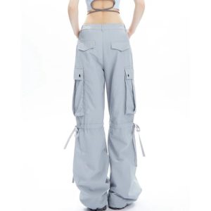 Lavender Dream Y2K Cargo Pants for Coquette and Grunge Aesthetic Styles