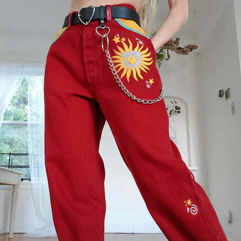 Le Soleil High Waisted Trousers - Y2K Aesthetic Chic for Every Occasion