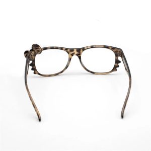 Leopard Bow Geek Chic Glasses for Y2K Aesthetic and Coquette Style