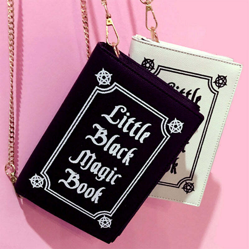 Little Black Magic Book Bag - Y2K Aesthetic Cute Backpack for Every Style