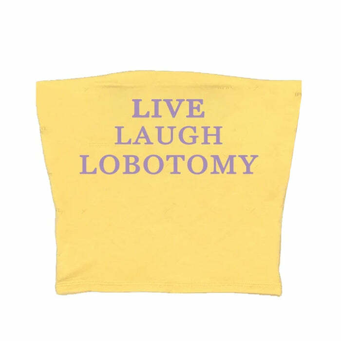 Live Laugh Tube Top - Y2K Aesthetic Cute Top for Trendy Outfits