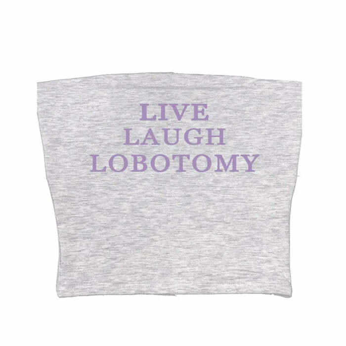 Live Laugh Tube Top - Y2K Aesthetic Cute Top for Trendy Outfits