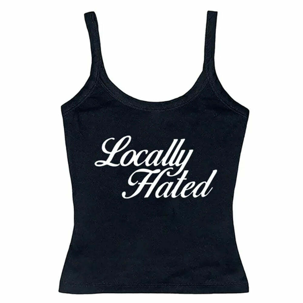 Locally Hated Aesthetic Tank Top - Y2K Grunge Style for Trendy Looks