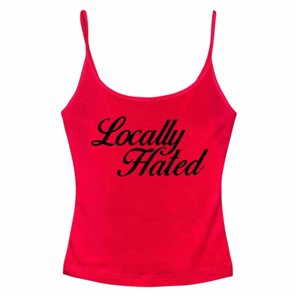 Locally Hated Aesthetic Tank Top - Y2K Grunge Style for Trendy Looks