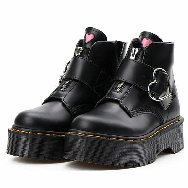 Love Bites Y2K Aesthetic Boots for Grunge and Coquette Style