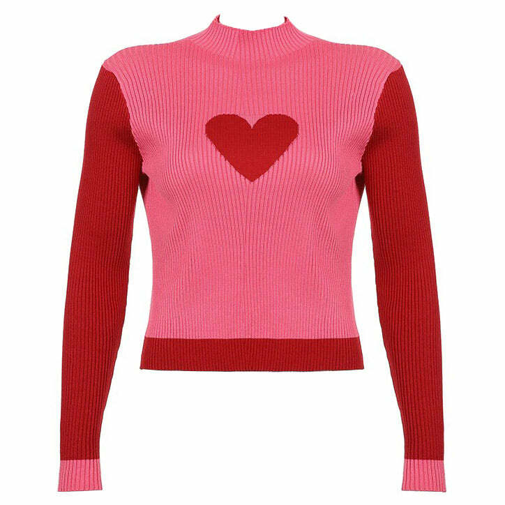 Love Me Tender Y2K Knit Top - Cute Coquette Aesthetic Style