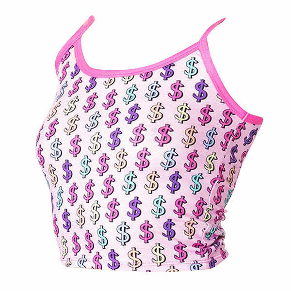 Made Of Money Y2K Tank Top - Trendy Coquette Aesthetic Style