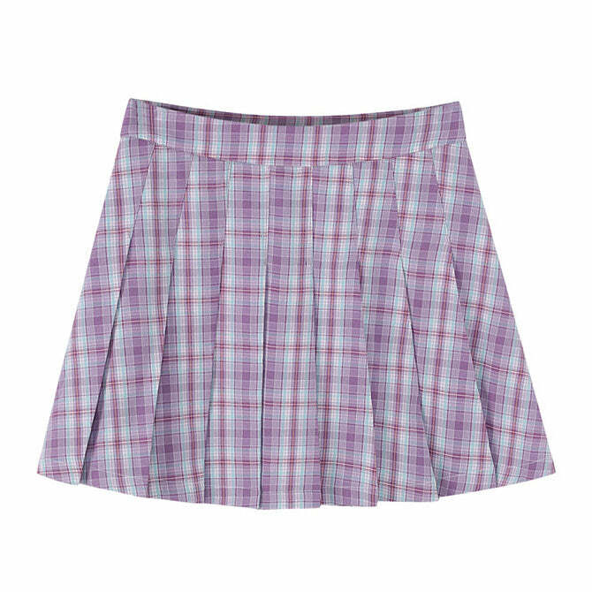 Maggie Plaid Mini Skirt - Y2K Aesthetic Grunge Style for Trendy Outfits