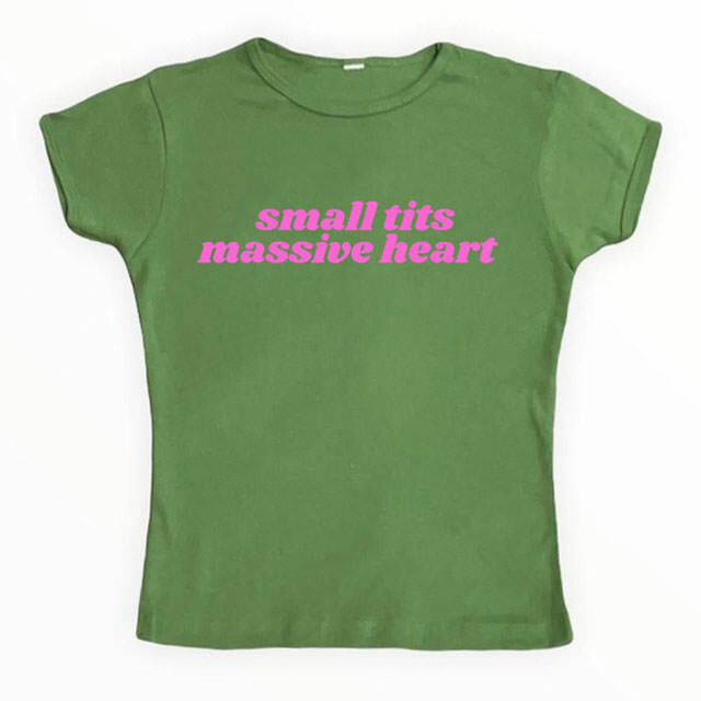 Massive Heart Crop Top - Y2K Aesthetic Cute Top for Trendy Outfits