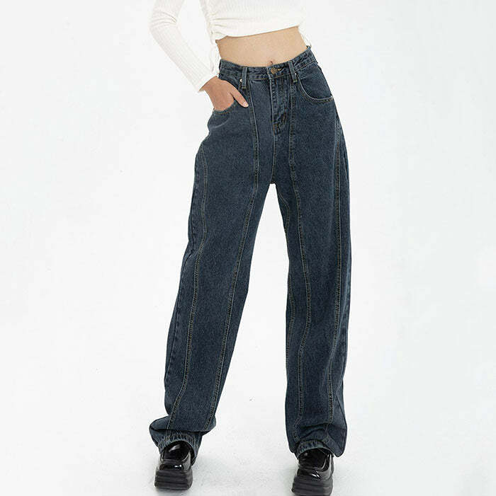 Mercury Rising Y2K Wide Leg Jeans for Trendy Aesthetic Outfits