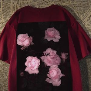 Midnight Bloom Y2K Graphic T-Shirt for Aesthetic Outfits and Styles