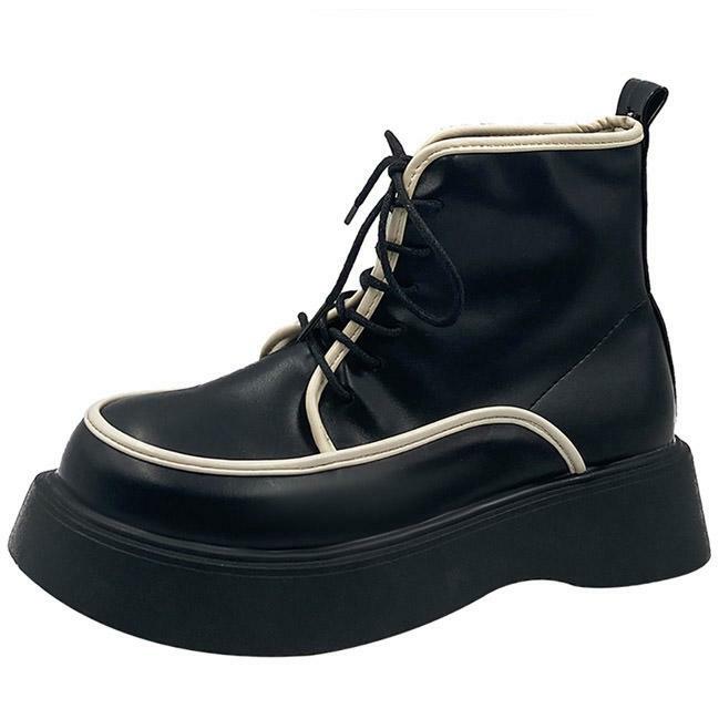 Mocha Platform Boots for Y2K Aesthetic & Grunge Style Outfits