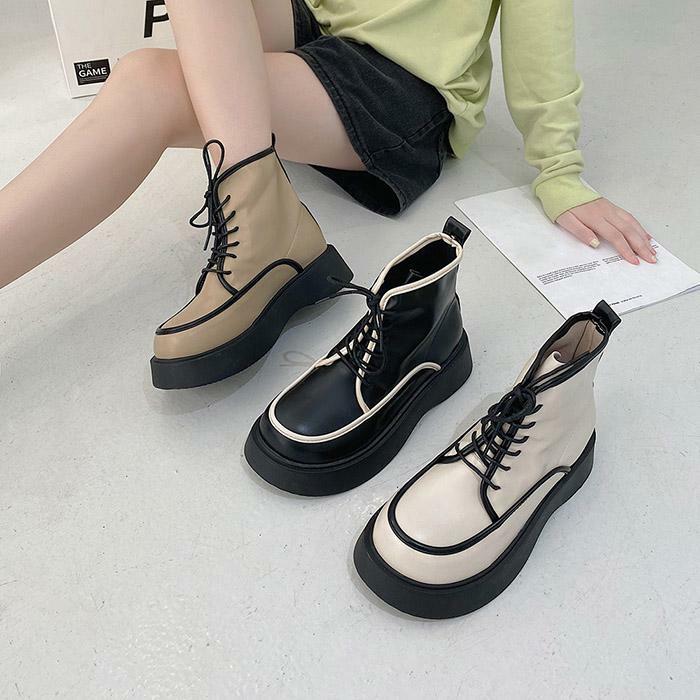 Mocha Platform Boots for Y2K Aesthetic & Grunge Style Outfits