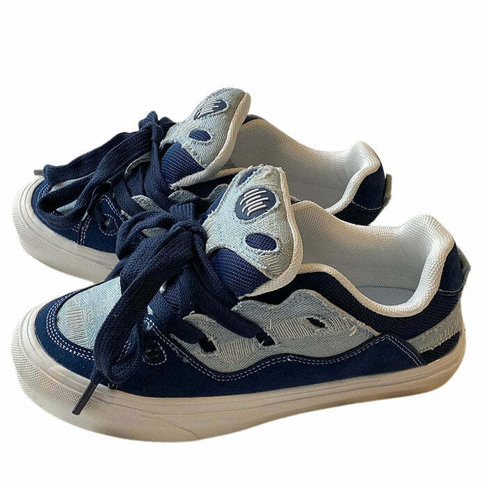 Nostalgic Y2K Denim Sneakers for Retro Aesthetic Outfits