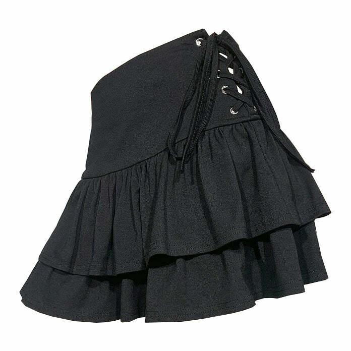 One And Only Lace Up Cargo Skirt - Y2K Fashion Meets Coquette Aesthetic