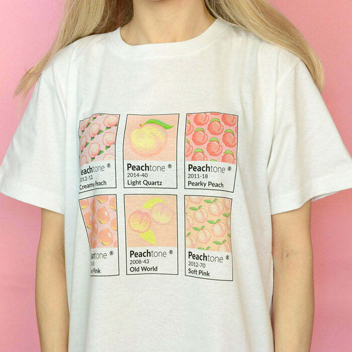 PeachTone Y2K Aesthetic T-Shirt - Comfy Cute Top in Size 2XL