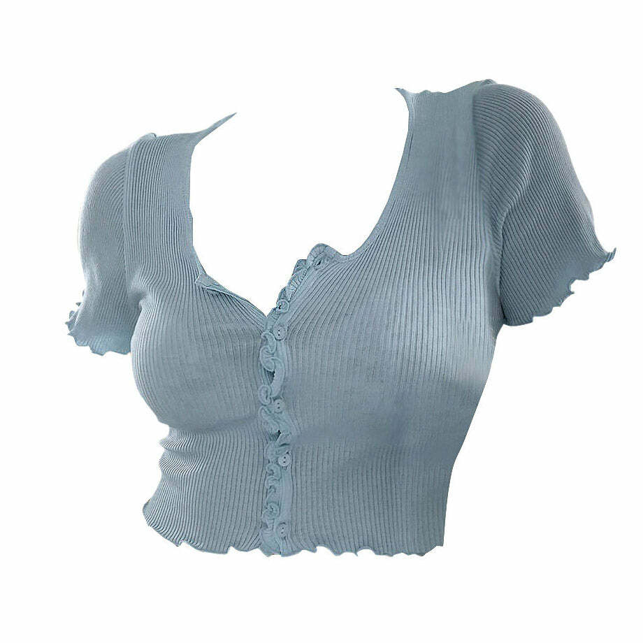 Personality Crisis Ribbed Top - Y2K Aesthetic Cute Top for Trendy Looks