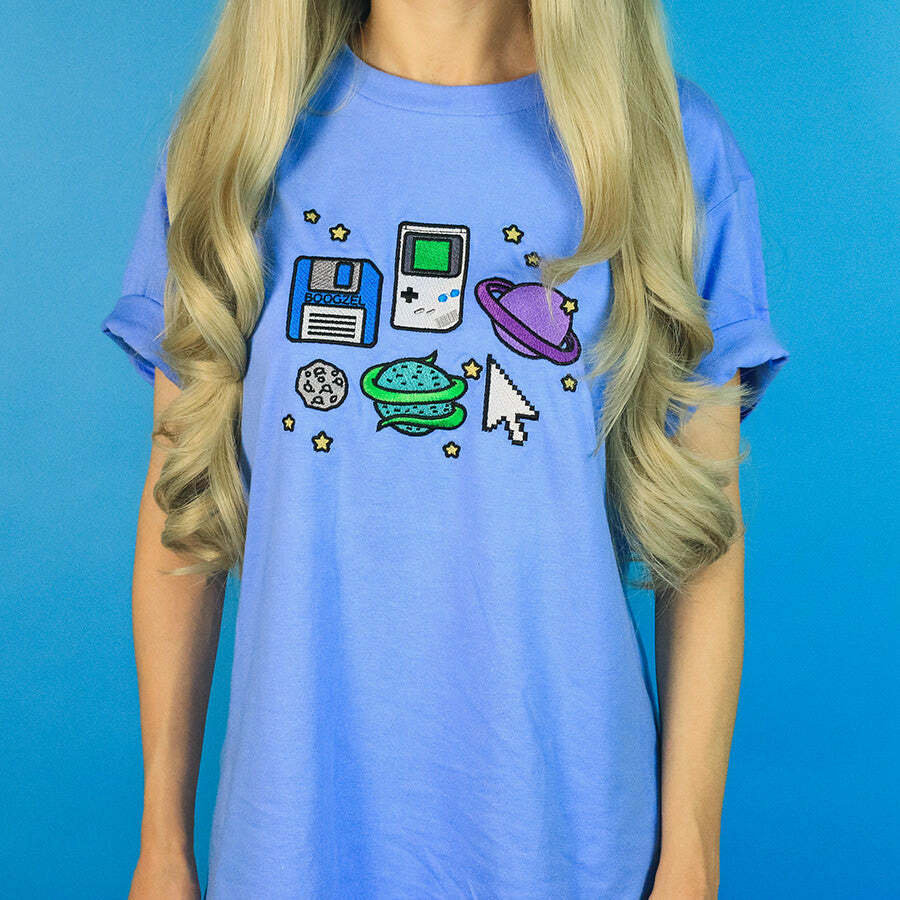 Pixel Universe Y2K T-Shirt: Cute Graphic Tee for Aesthetic Outfits