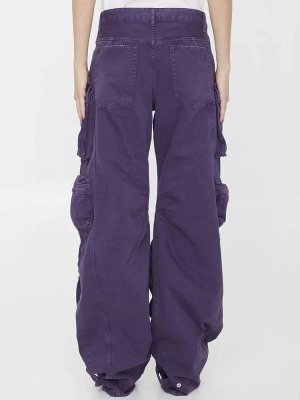 Plum Surge Y2K Pocket Pants for Grunge and Coquette Aesthetic Styles