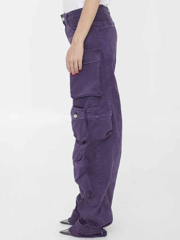 Plum Surge Y2K Pocket Pants for Grunge and Coquette Aesthetic Styles