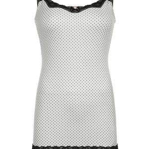 Polka Dot Lace-Trim Slip Dress in Y2K Aesthetic for Cute Outfits