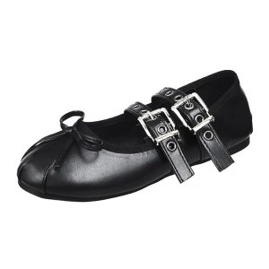 Punk Double Buckle Mary Janes: Y2K Grunge Style Footwear for Aesthetic Looks