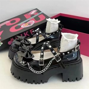 Punk Princess Platform Mary Janes for Y2K Aesthetic and Grunge Style