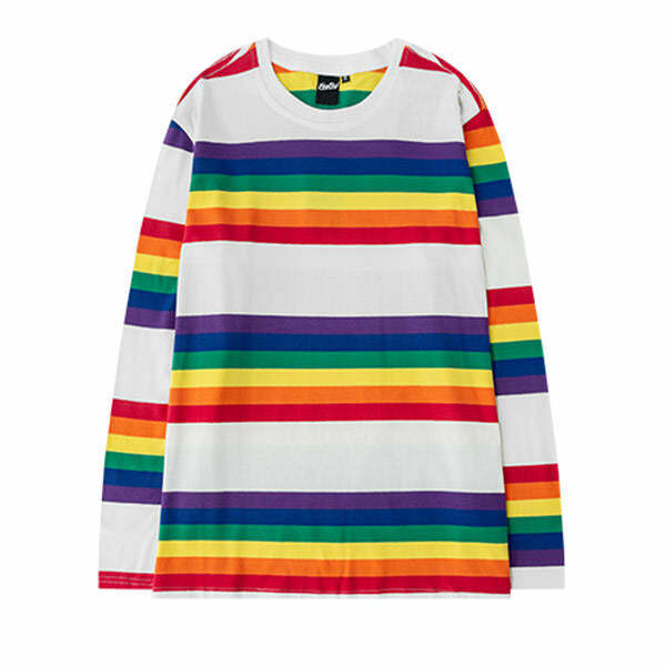 Rainbow Connect Y2K Long Sleeve Tee - Cute Aesthetic Top for Every Style