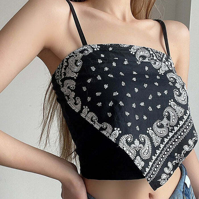 Rebel Bandana Tank Top - Y2K Aesthetic Grunge Style Cute Top