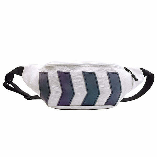 Reflective Fanny Pack for Y2K Aesthetic & Grunge Style Outfits