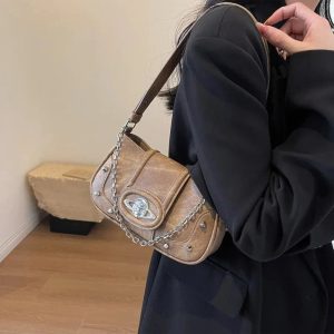 Retro Orbit Chain Bag - Y2K Aesthetic Accessory for Trendy Outfits