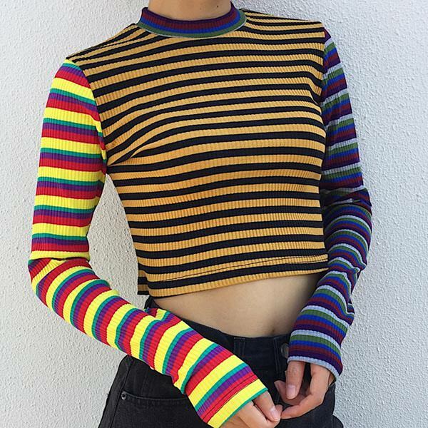 Ribbed Crop Knit Top - Y2K Aesthetic Cute Top for Cozy Outfits