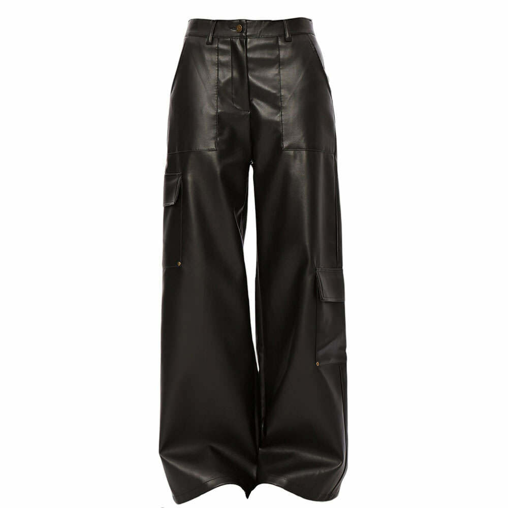 Rock The Scen Y2K Leather Trousers for Grunge Aesthetic Outfits