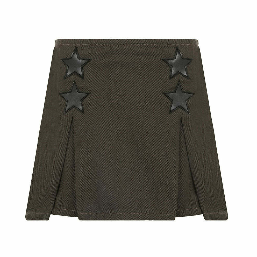 Rock The Scene Y2K Star Cargo Skirt for Grunge and Coquette Aesthetics