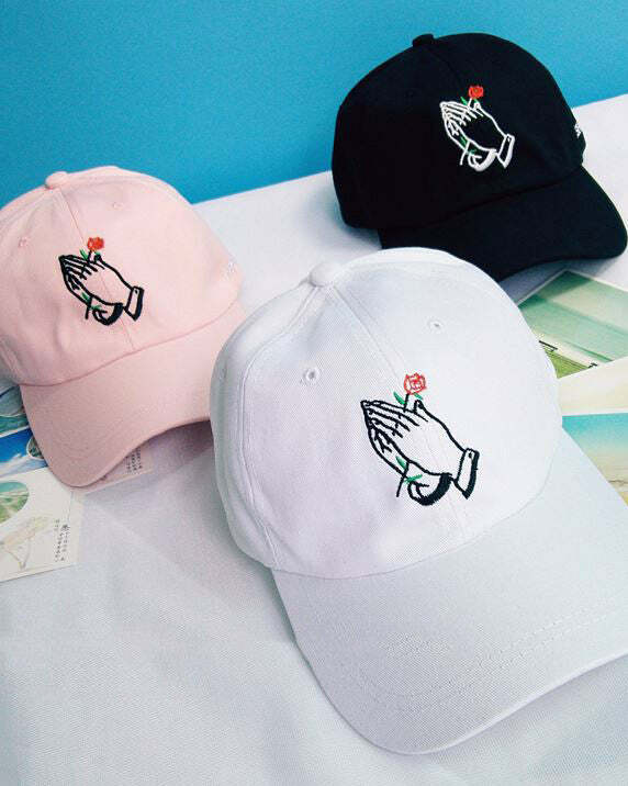 Rose Please Y2K Baseball Cap for Coquette Aesthetic & Grunge Style