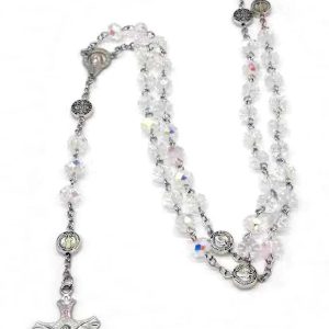 Rose Quartz Prayer Beads Necklace - Y2K Aesthetic Jewelry for Coquette Style